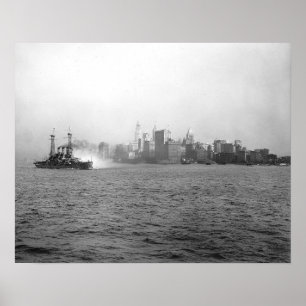 Affiche Paysage de New York depuis le port, 1920. Photo vi