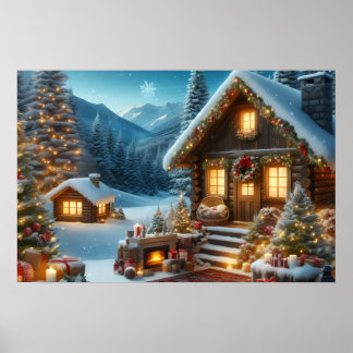Affiche Paysage de Noël