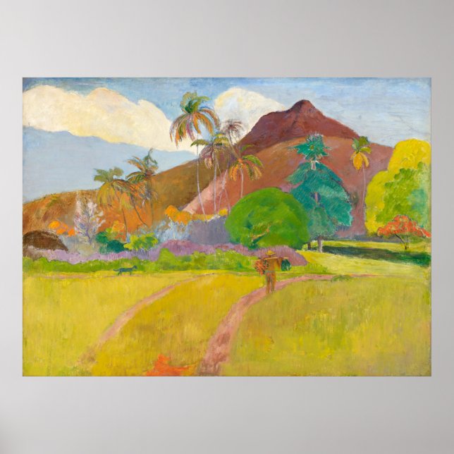 Affiche Paysage de Paul Gauguin Tahitian (Devant)