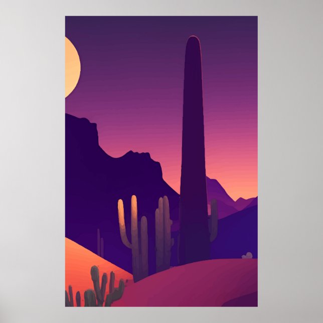 Affiche Paysage de peinture Abstraite (Devant)