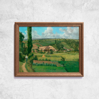 Affiche Paysage de Pissarro Les Patis Célèbre Art