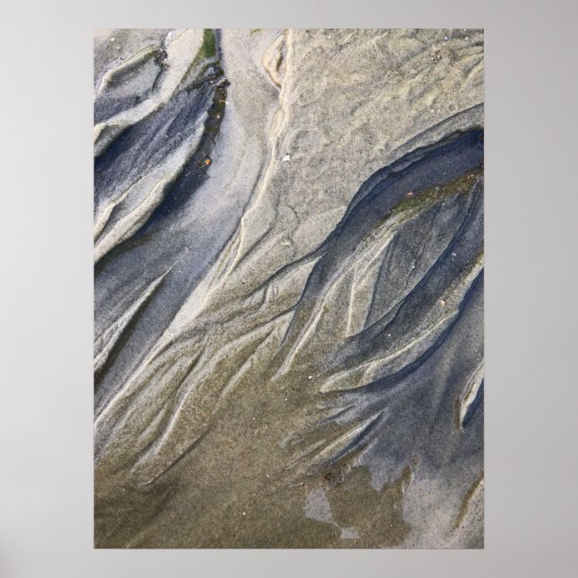 Affiche Paysage de plage Art Abstrait (Devant)