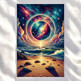 Affiche Paysage de plage de coucher de soleil céleste psyc