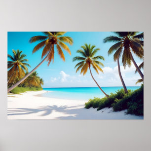 Affiche Paysage De Plage Île Tropicale Relaxant Tranquille