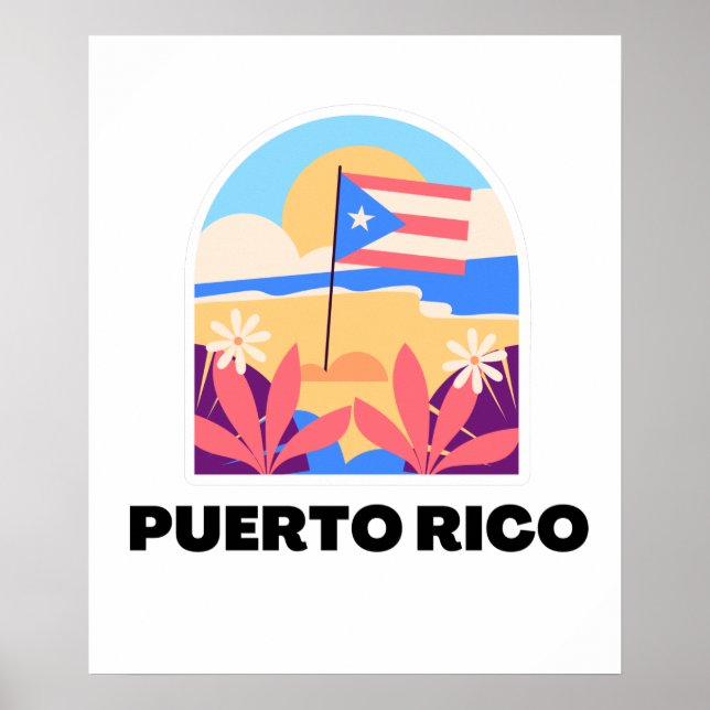 Affiche Paysage de Porto Rico (Devant)