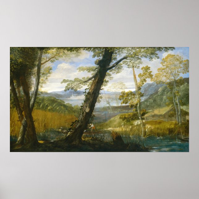 Affiche Paysage de rivière, Annibale Carracci Fine Art Pos (Devant)