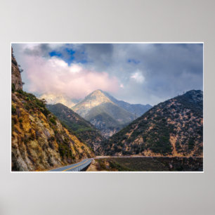 Affiche Paysage de route de montagne de la Sierra oriental