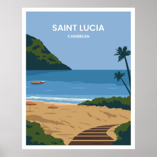 Affiche Paysage de Sainte-Lucie