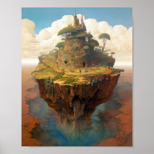 Affiche Paysage de Surreal Island Art Imaginaire