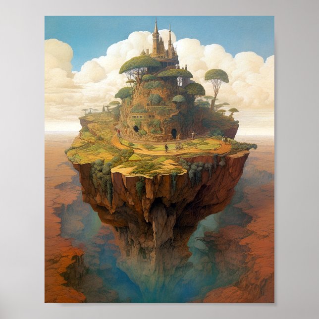Affiche Paysage de Surreal Island Art Imaginaire (Devant)