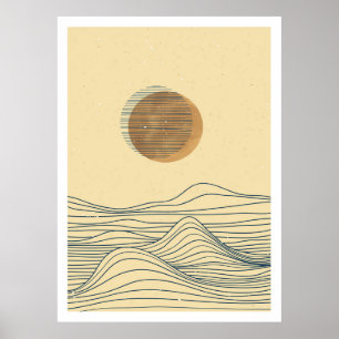 Affiche Paysage de vagues océaniques