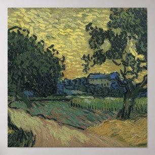 Affiche Paysage de Van Gogh à Twilight