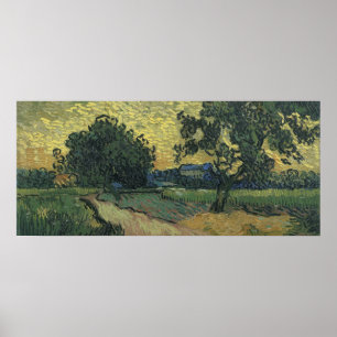 Affiche Paysage de Van Gogh à Twilight