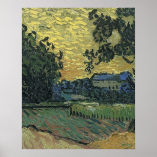 Affiche Paysage de Van Gogh à Twilight