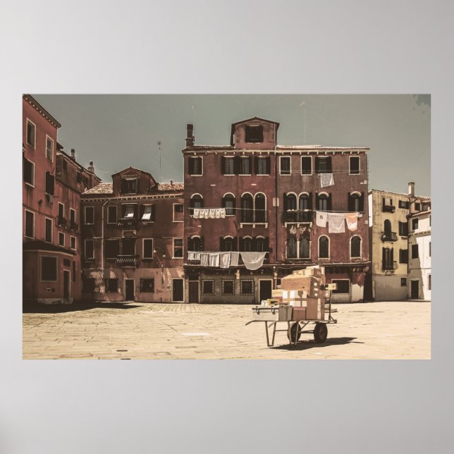 Affiche Paysage de Venise de style vintage (Devant)
