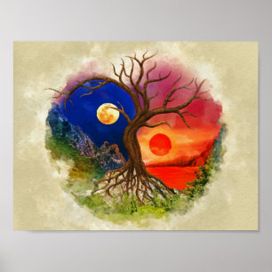 Affiche Paysage de Yin Yang Tree