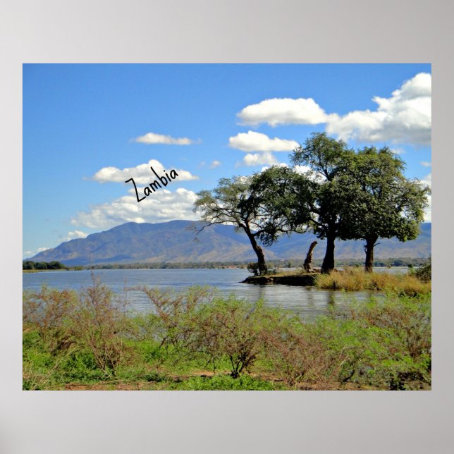 Affiche Paysage de Zambie (Devant)