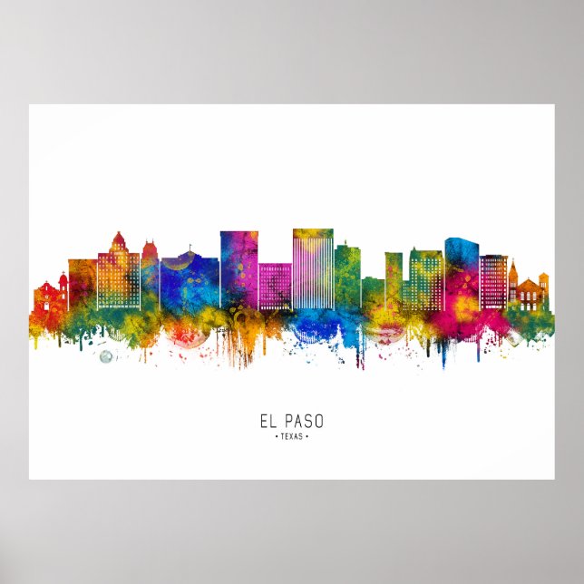 Affiche Paysage d'El Paso Texas (Devant)
