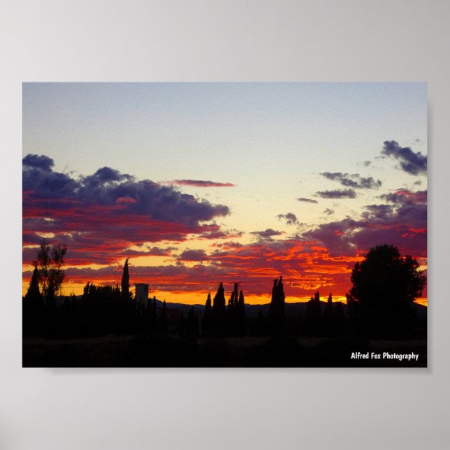 Affiche Paysage des Braises du Crépuscule (Devant)