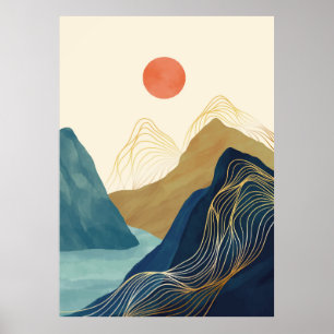 Affiche Paysage des montagnes