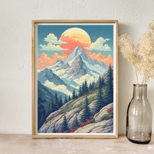 Affiche Paysage des montagnes