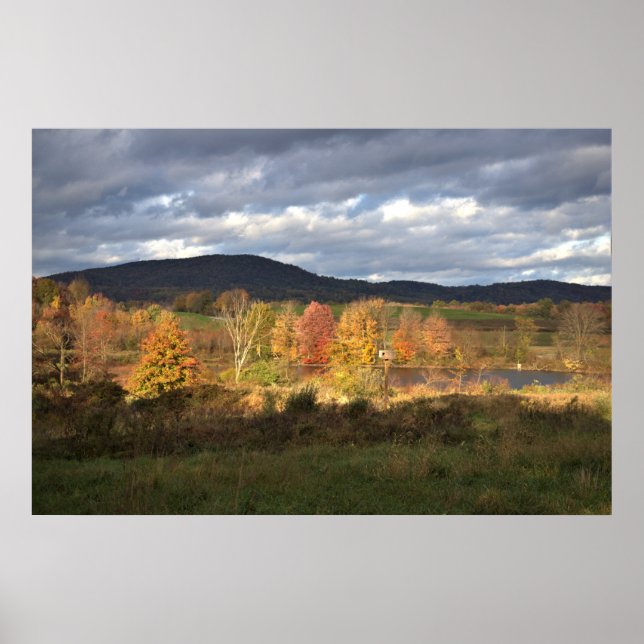Affiche Paysage des montagnes d'automne (Devant)