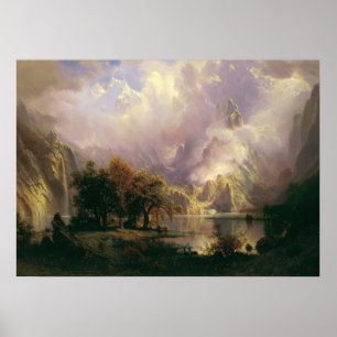 Affiche Paysage des Rocheuses par Albert Bierstadt, 1870