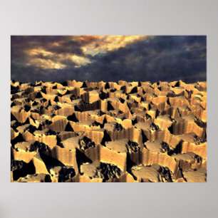Affiche Paysage désertique abstrait