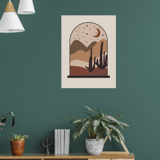 Affiche Paysage désertique, Arizona, Art abstrait boho (Salon 1)