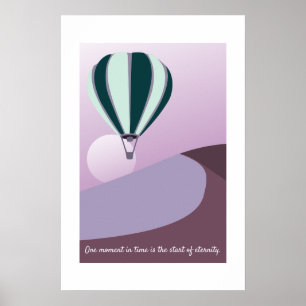 Affiche Paysage Désertique Art Vert et Violet