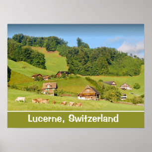 Affiche Paysage d'été en Suisse