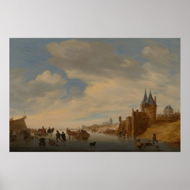 Affiche Paysage d'hiver à Arnhem | 1653 (Devant)