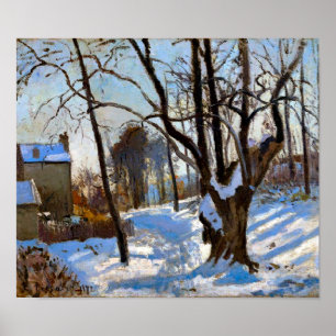 Affiche Paysage d'hiver à Loiveciennes Camille Pissarro