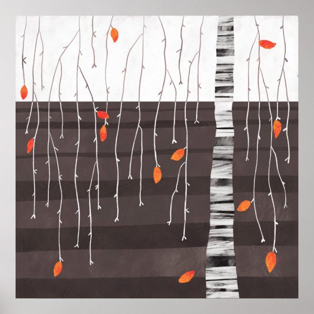 Affiche Paysage d'hiver Art Arbre (Devant)