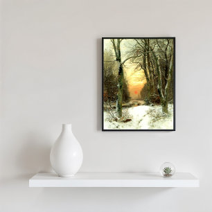 Affiche Paysage d'hiver, Beaux-arts 