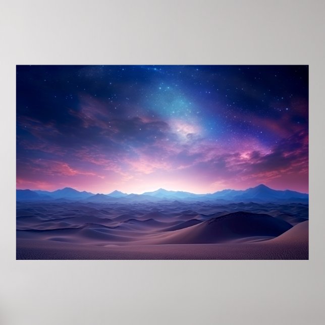 Affiche Paysage Dimension magique Fantastique Planète Art (Devant)
