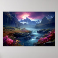 Paysage Dimension magique Fantastique Planète Art