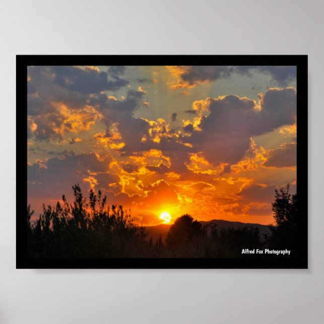 Affiche Paysage du ciel matinal au lever du soleil (Devant)