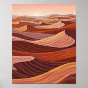 Affiche Paysage du désert chaud - Art Pittoresque