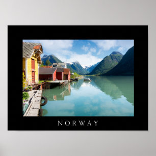 Affiche Paysage du fjord de Fjaerlandsfjord en Norvège