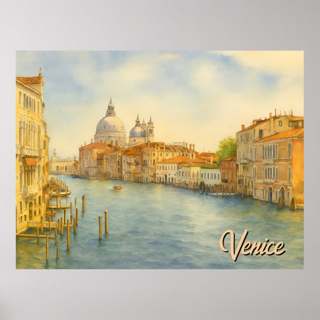 Affiche Paysage du Grand Canal de Venise (Devant)
