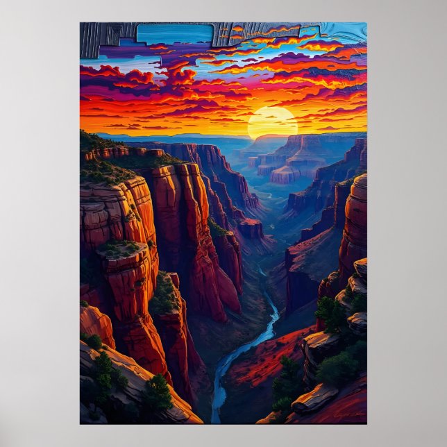 Affiche Paysage du Grand Canyon (Devant)