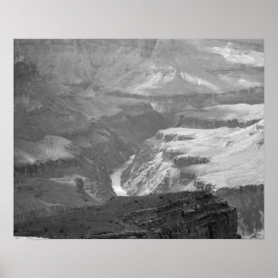 Affiche Paysage du Grand Canyon noir et blanc 16x20