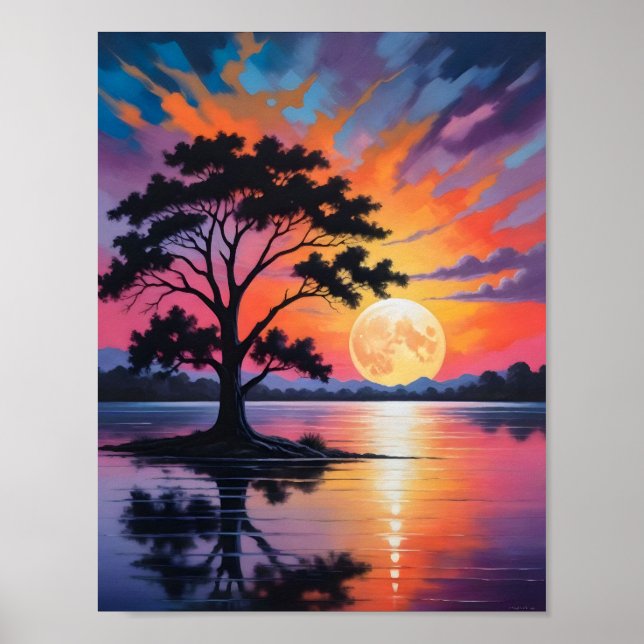 Affiche Paysage du lac (Devant)