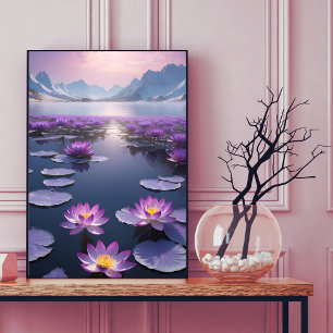 Affiche Paysage du lac Lilypad Mountain