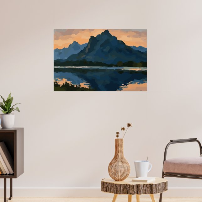 Affiche Paysage du lac Mountain (Salon 3)