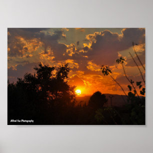 Affiche Paysage du lever du soleil du matin