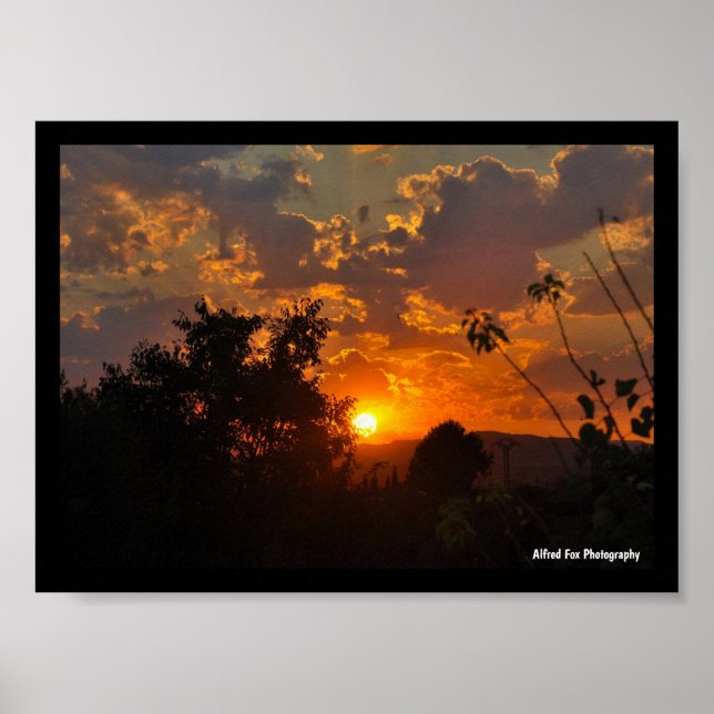Affiche Paysage du lever du soleil du matin (Devant)