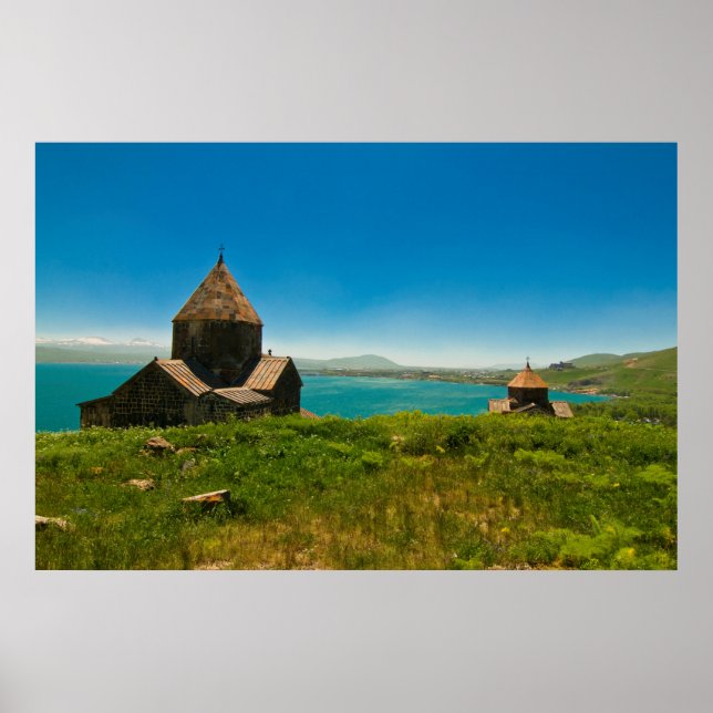 Affiche Paysage du monastère de Sevan (Devant)