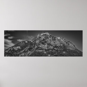 Affiche Paysage du parc de nahuel huapi noir et blanc